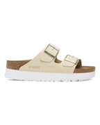 Arizona Platform Flex Ecru Nubuck Leather Sandals