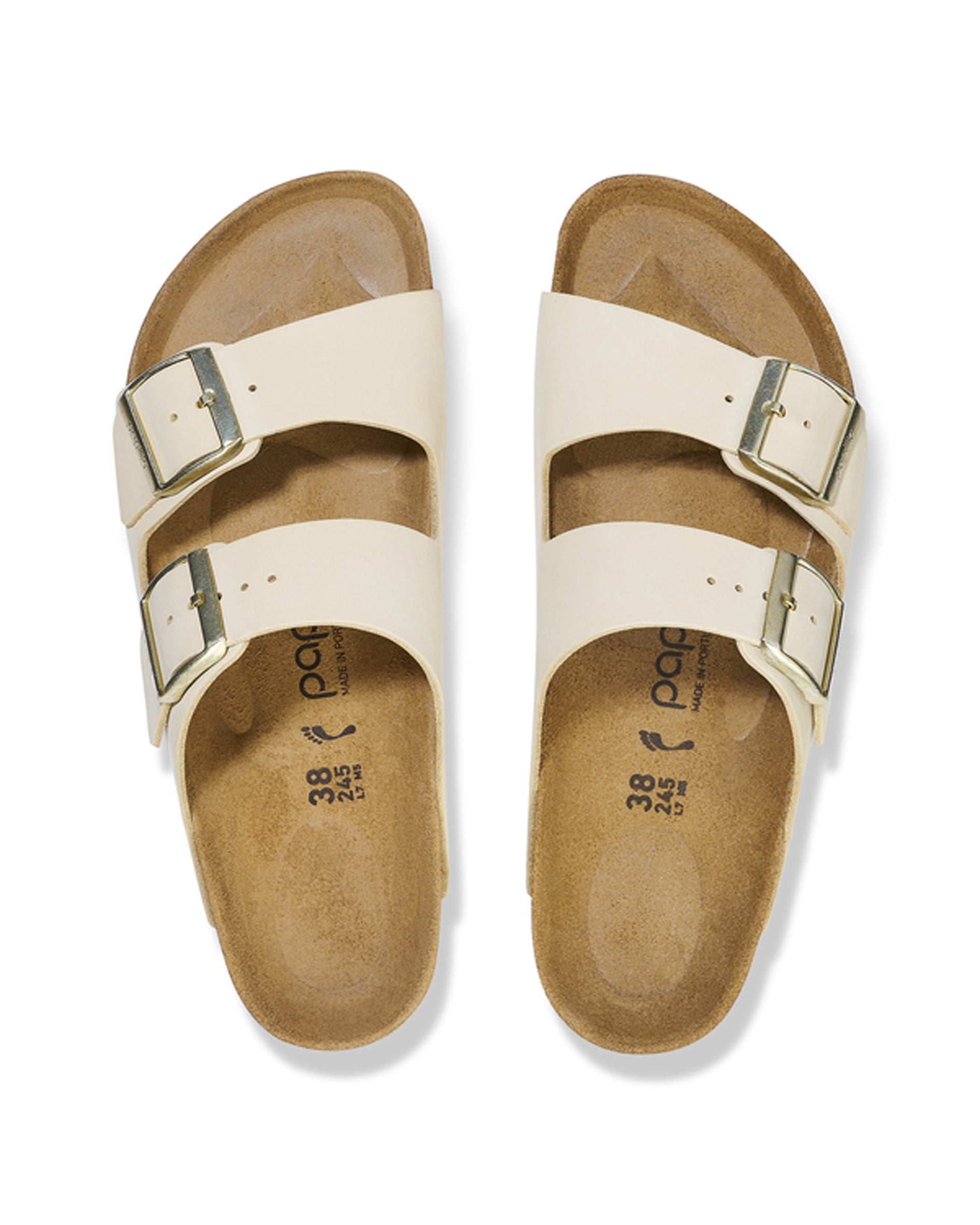 Arizona Platform Flex Ecru Nubuck Leather Sandals