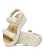 Theda Exquisite Ecru Leather Sandals