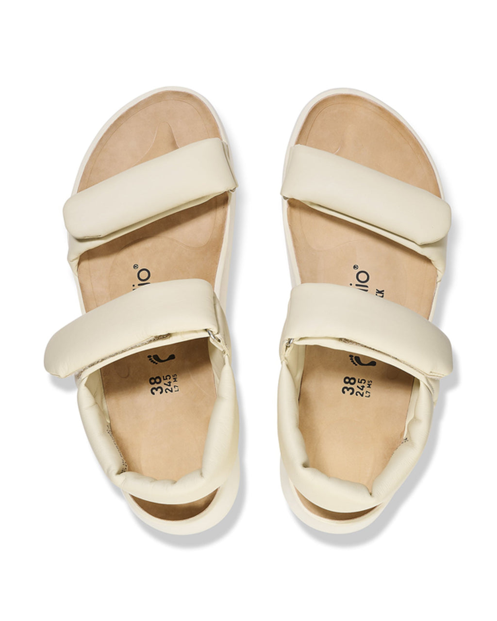 Theda Exquisite Ecru Leather Sandals