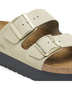 Arizona Platform Flex Eucalyptus Nubuck Leather Sandals