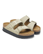 Arizona Platform Flex Eucalyptus Nubuck Leather Sandals