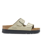 Arizona Platform Flex Eucalyptus Nubuck Leather Sandals