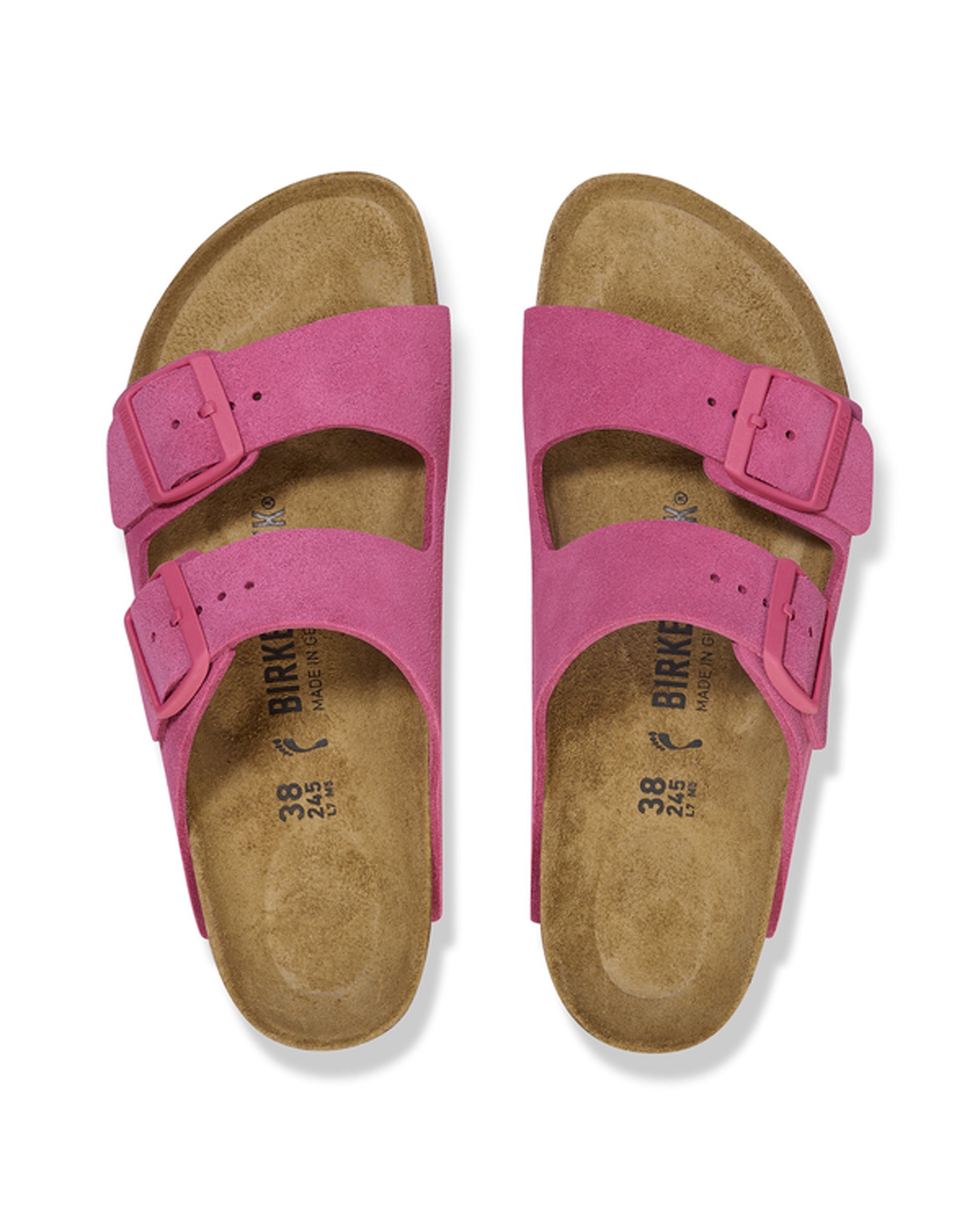 Arizona Fuchsia Tulip Suede Leather Sandals