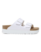 Arizona Platform Flex White Vegan Birko-Flor Sandals