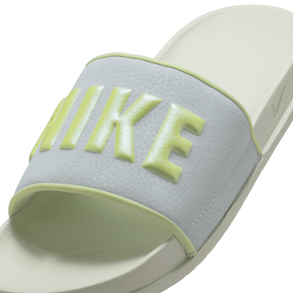 Offcourt Slides Women's :Light Silver | Barely Volt
