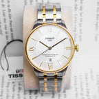 Tissot Chemin des Tourelles Powermatic 80 Silver Dial Two Tone Steel Strap Watch for Men - T099.407.22.038.02