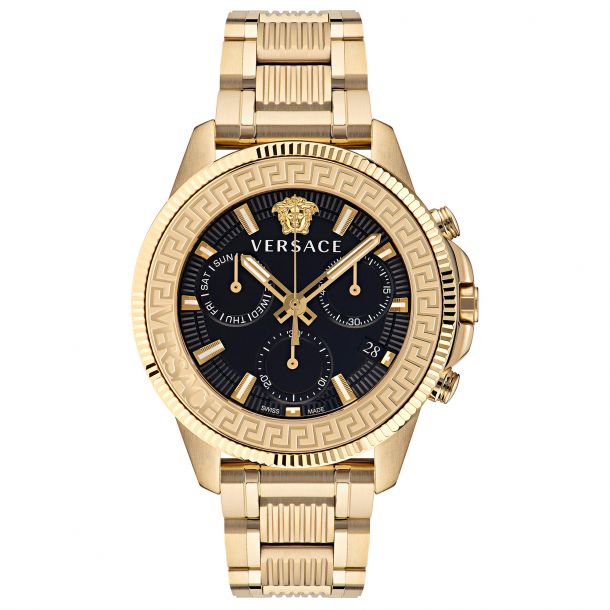 Versace Greca Action Chrono Men's Gold Watch
