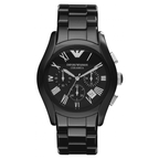 Emporio Armani Men's Black Chronograph Watch
