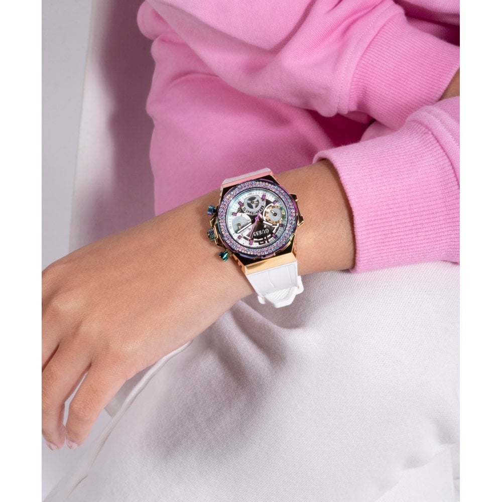 Guess Fusion Ladies White Watch