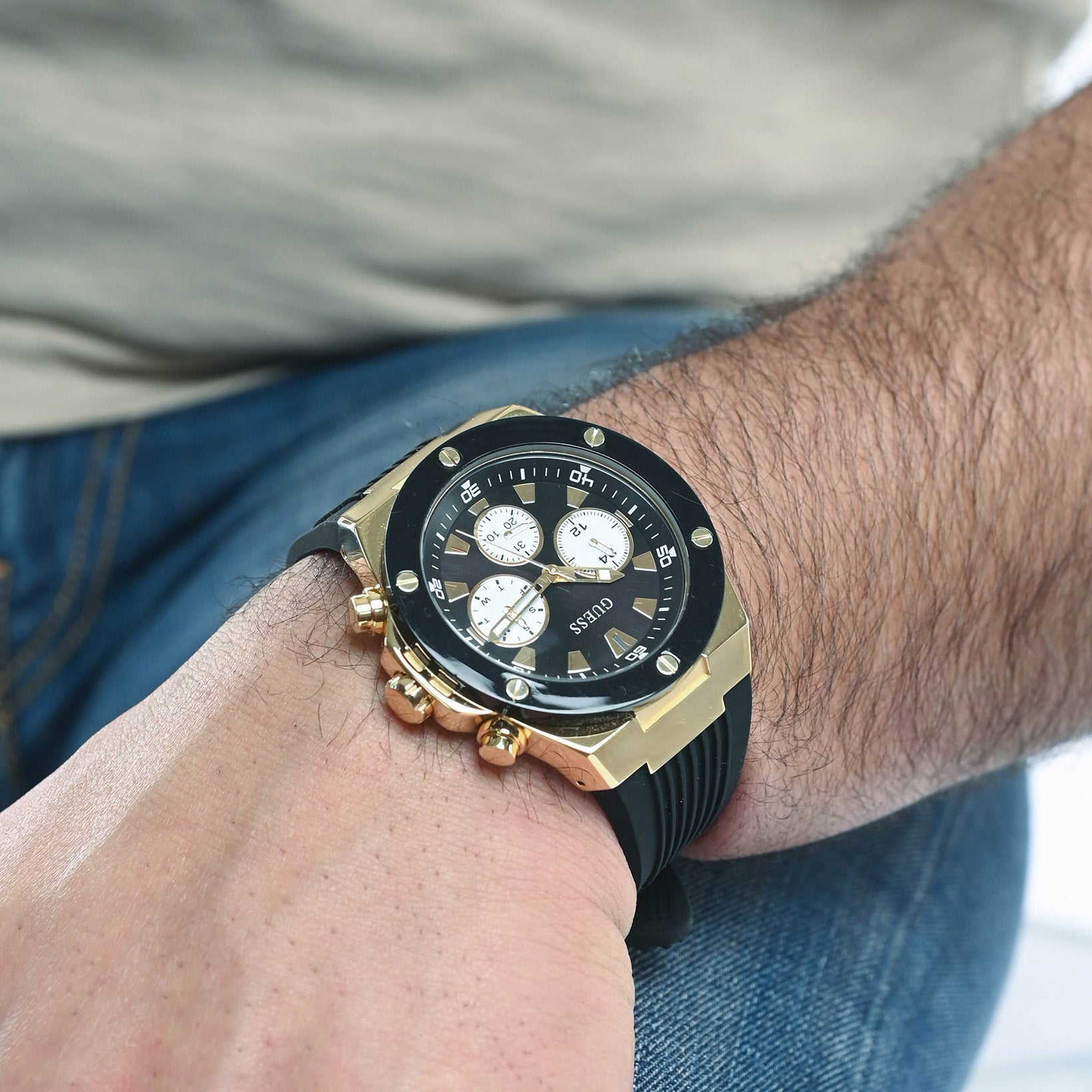 Guess Men's Poseidon Black Watch