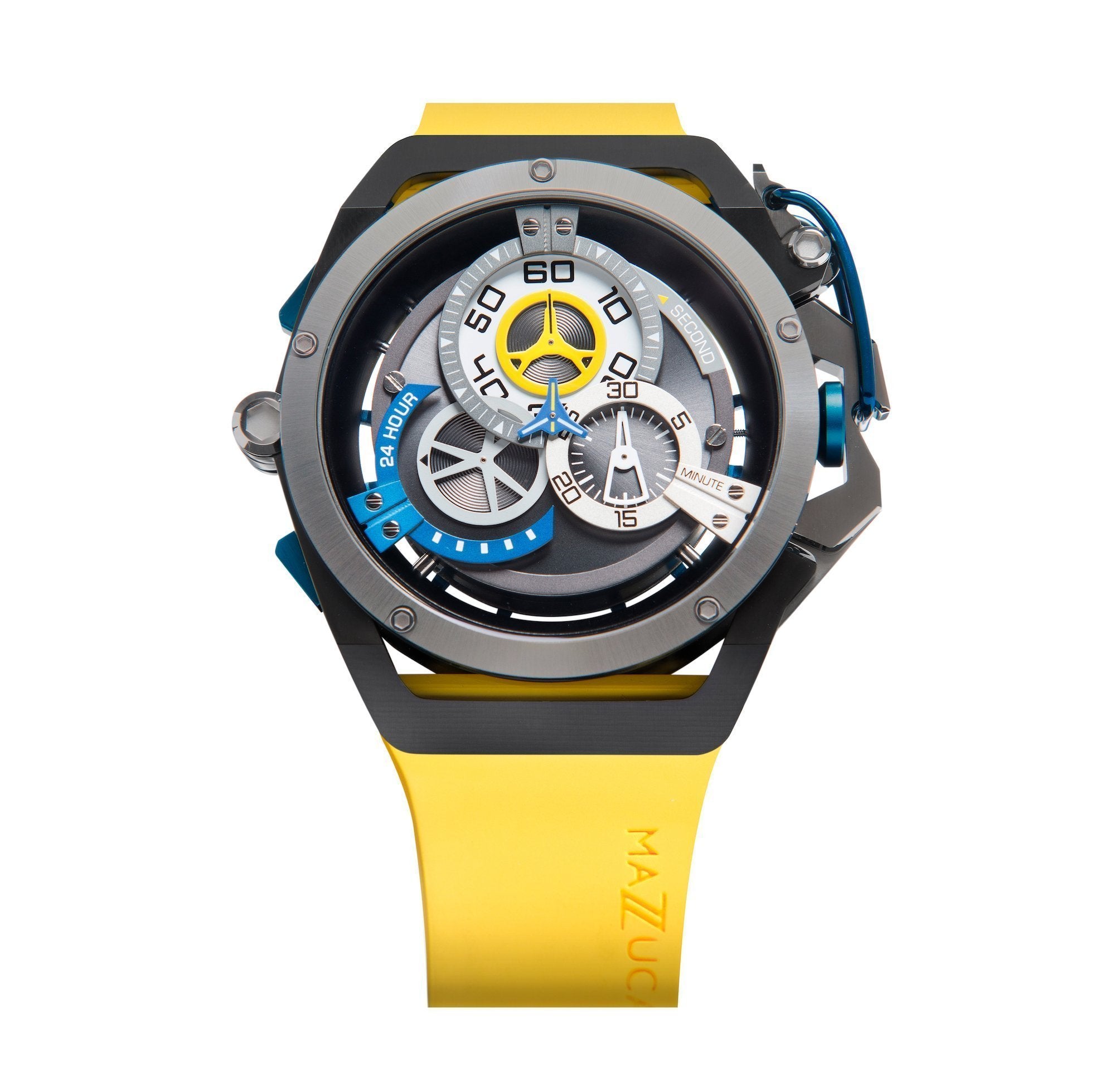 Mazzucato Yellow Rim Sport Chronograph Watch