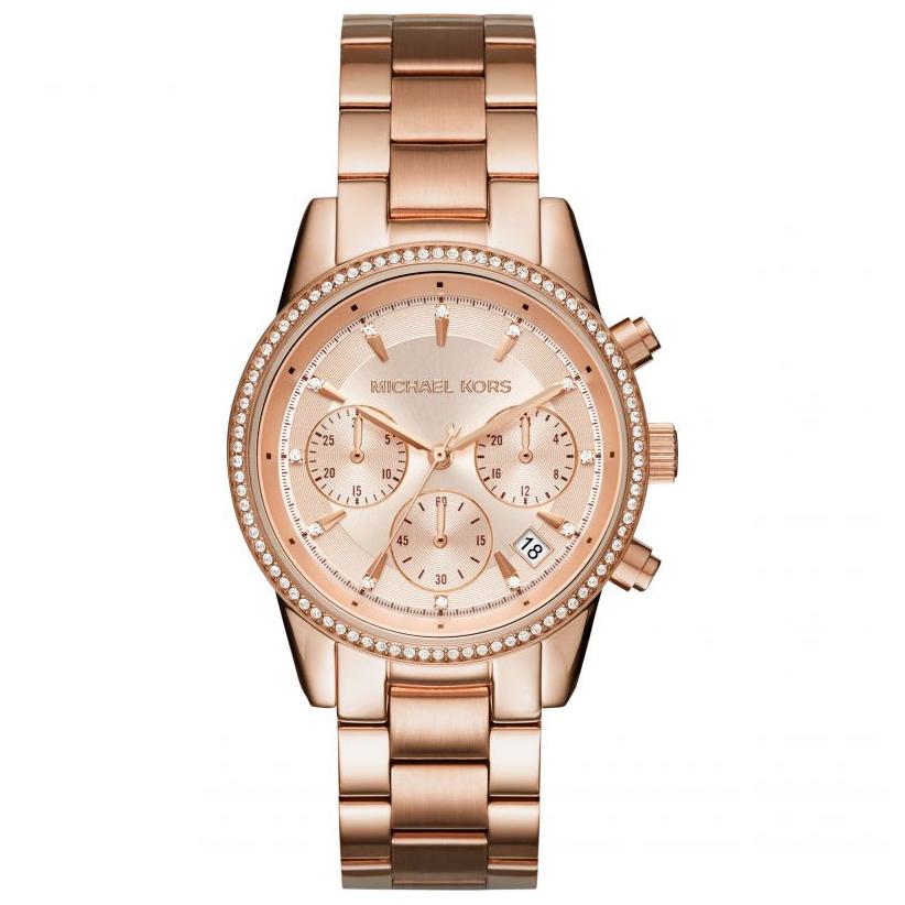 Michael Kors Ladies RITZ Rose Gold Watch