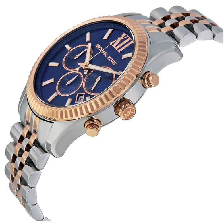 Michael Kors Men's Lexington Chronograph Two Tone Blue Watch