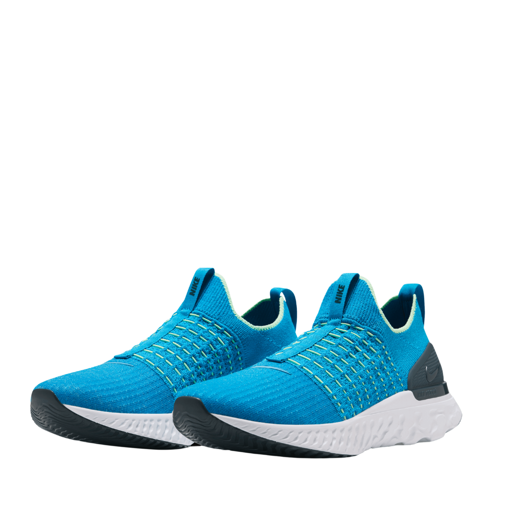 React Phantom Run Flyknit 2 Men's :Blue Orbit | Vapor Green