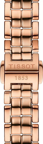 Tissot T Lady Flamingo Mother of Pearl Dial Rose Gold Steel Strap Watch For Women - T094.210.33.116.02