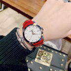 Tissot Couturier Lady Silver Dial Red Leather Strap Watch for Women - T035.210.16.031.01