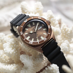 Citizen Promaster Automatic Polyurethane Strap Brown Dial Watch NY0125-08W