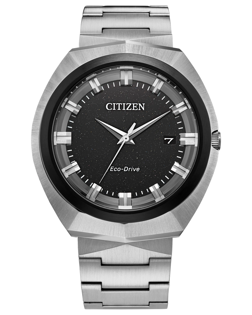 Citizen Eco-Drive Silver Stainless Steel Watch Starry Sky Dial BN1014-55E