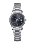 Citizen Eco-Drive Black Dial Stainless Steel Watch EW2318-73E