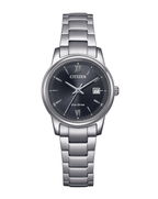 Citizen Eco-Drive Black Dial Stainless Steel Watch EW2318-73E