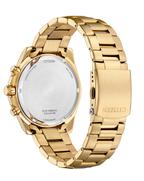 Citizen Quartz Sports Chronograph Black Dial Gold Tone Men's Watch AN8233-51E