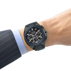 Citizen Attesa Satellite Wave GPS Black and Blue Titanium Watch CC4106-74E