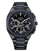 Citizen Attesa Satellite Wave GPS Black and Blue Titanium Watch CC4106-74E