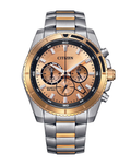 Citizen Quartz Sports Chronograph Two-Toned Brown Dial Men's Watch AN8204-59X