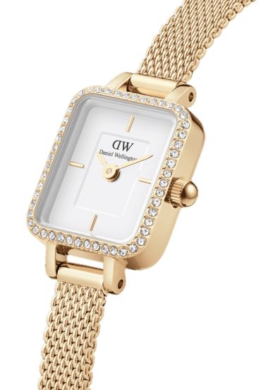 Daniel Wellington Quadro Mini Lumine Bezel Gold Watch