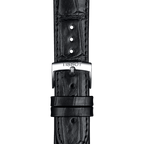 Tissot Carson Premium Silver Dial Black Leather Strap Watch For Men - T122.410.16.033.00