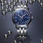 Tissot PRC 200 Chronograph Quartz Blue Dial Silver Steel Strap Watch For Men - T114.417.11.047.00