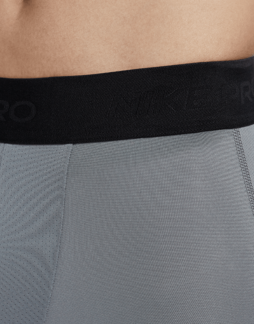 Men's Dri-FIT Fitness Long Pro Shorts :Smoke Grey | Black