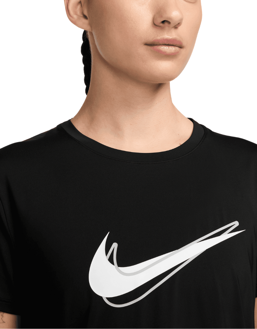Women's One Swoosh Dri-FIT Short-Sleeve Tee :Black