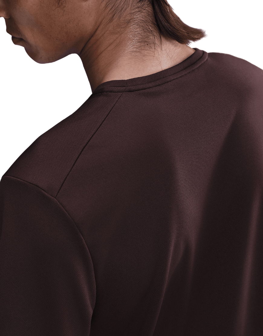 Men's Dri-FIT UV Running Miler Top :Burgundy Crush