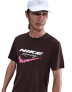 Men's Dri-FIT UV Running Miler Top :Burgundy Crush