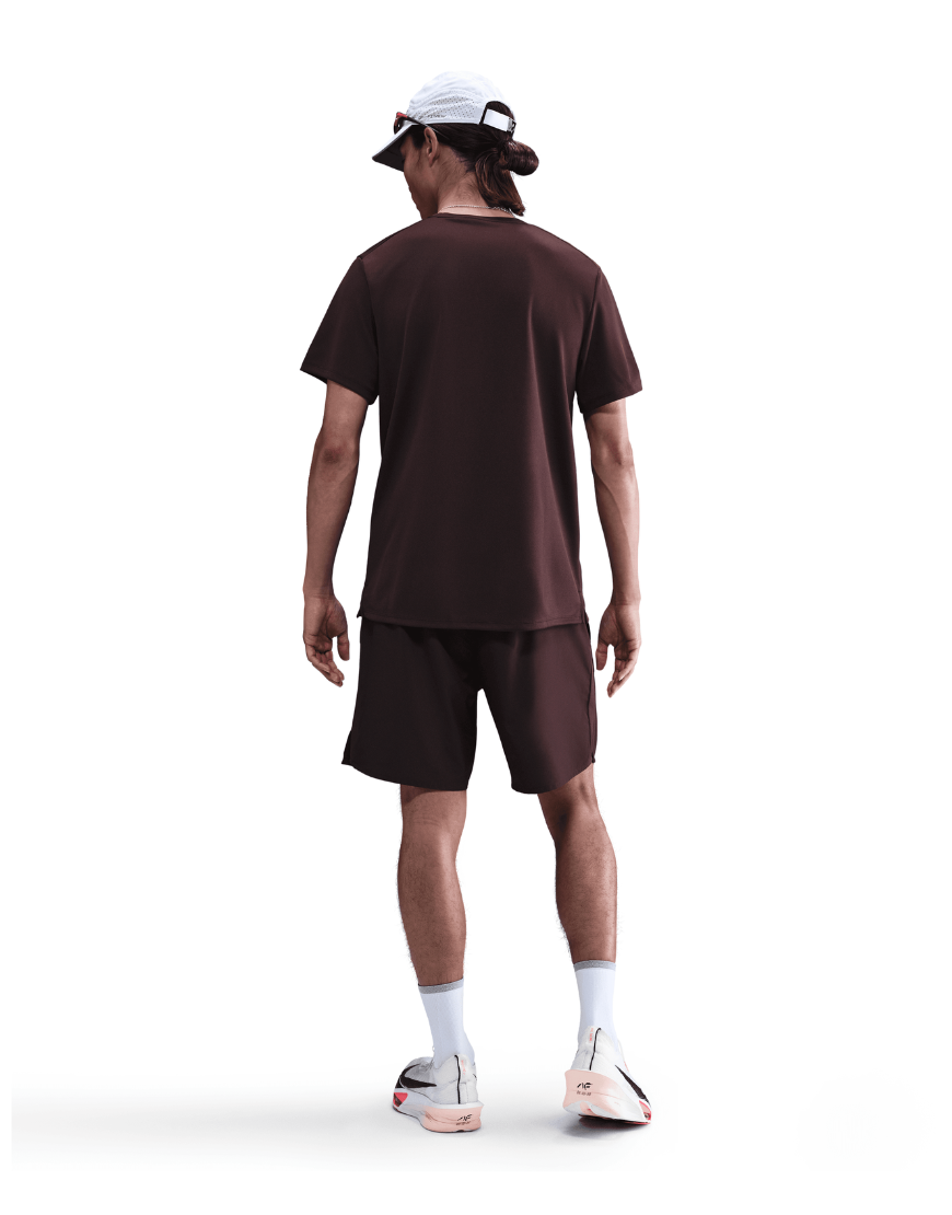 Men's Dri-FIT UV Running Miler Top :Burgundy Crush
