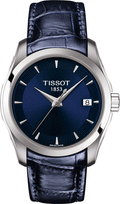 Tissot Couturier Lady Blue Dial Blue Leather Strap Watch for Women - T035.210.16.041.00