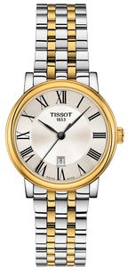 Tissot T Classic Carson Lady Premium Silver Dial Two Tone Steel Strap Watch For Women - T122.210.22.033.00