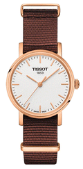 Tissot Everytime Desire White Dial Maroon NATO Strap Watch for Women - T109.210.37.031.00