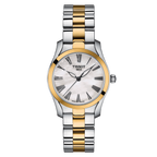 Tissot T Wave Lady White Mother of Pearl Dial Two Tone Steel Strap Watch For Women - T112. 210. 22. 113. 00