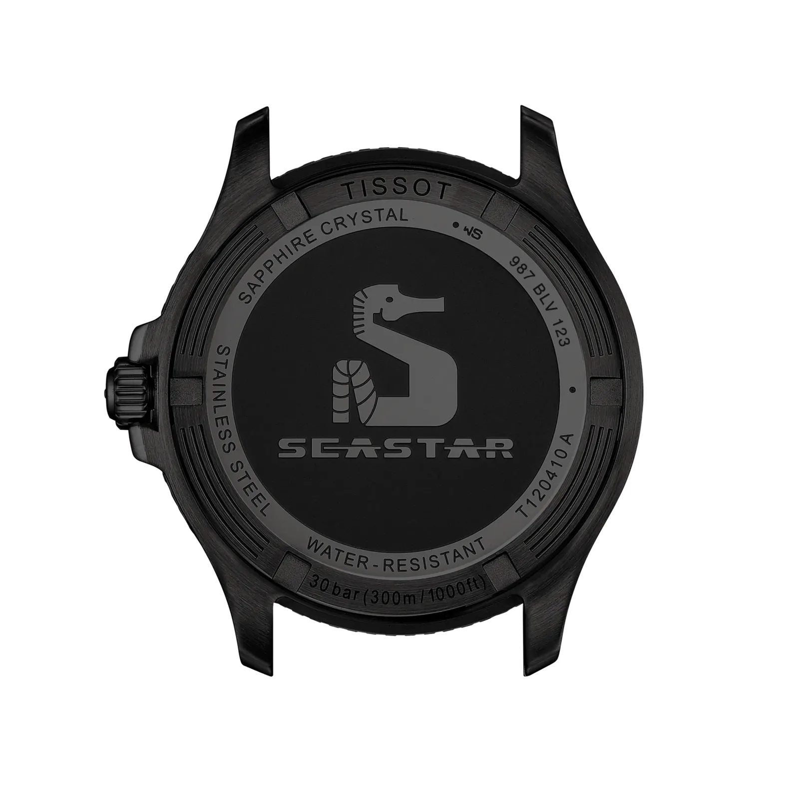 Tissot Seastar 1000 Quartz Black Dial Black Steel Strap Watch for Men - T120.410.33.051.00