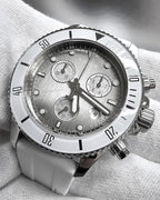 Tissot Seastar 1000 Chronograph Grey Dial White Rubber Strap Watch for Men - T120.217.17.011.00