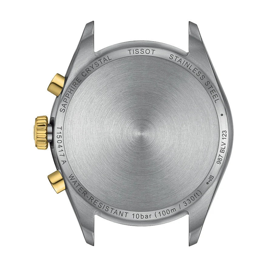 Tissot PR 100 Chronograph Silver Dial Two Tone Steel Strap Watch for Men - T150.417.22.031.00