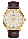 Tissot Classic Dream Ivory Dial Brown Leather Strap Watch for Men - T129.410.36.261.00