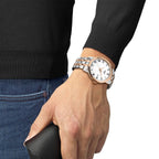 Tissot T Classic Dream Quartz White Dial Two Tone Steel Strap Watch for Men - T129.410.22.013.00