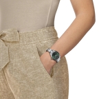 Tissot PR 100 Quartz Green Dial Silver Steel Strap Watch for Women - T150.210.11.091.00