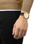 Tissot Classic Dream Ivory Dial Brown Leather Strap Watch for Men - T129.410.36.261.00