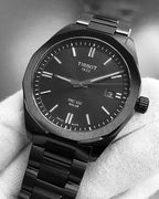 Tissot PRC 100 Solar Quartz Black Dial Black Steel Strap Watch for Men - T151.422.33.051.00