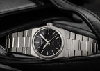 Tissot PRX Quartz Diamonds Black Dial Silver Steel Strap Watch for Women - T137.010.11.056.00